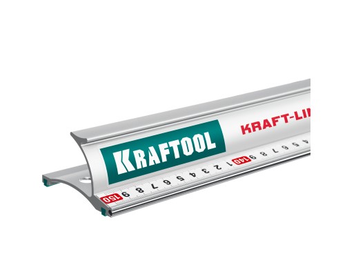 KRAFTOOL KRAFT-LINE, 1.5 м, усиленная алюминиевая линейка со стальной направляющей (34275-150)