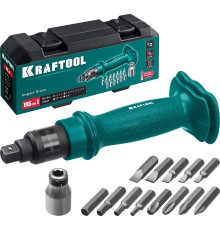 KRAFTOOL ID-15, 15 предм., ударно-поворотная отвертка (25550-Н10)