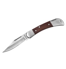 STAYER 82 мм, средний, с деревянными вставками, складной нож, Professional (47620-1)