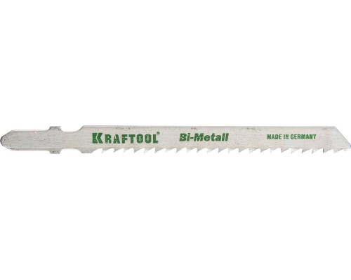 KRAFTOOL T127DF, EU-хвост., по мягкому металлу Bi-Met, шаг 3 мм, 75 мм, 2 шт, полотна для лобзика (159556-3)