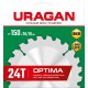 URAGAN Optima, 150 х 20/16 мм, 24Т, пильный диск по дереву (36801-150-20-24)