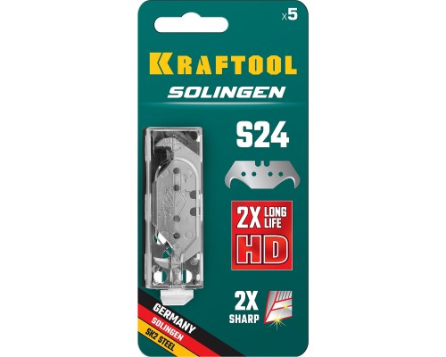 KRAFTOOL Solingen-S24, 5 шт, крюковидные лезвия (09643-S5)