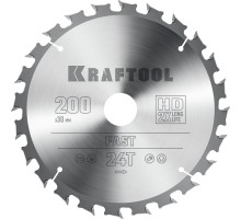 KRAFTOOL Fast, 200 х 30 мм, 24Т, пильный диск по дереву (36950-200-30)