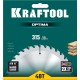 KRAFTOOL Optima, 315 х 30 мм, 48Т, пильный диск по дереву (36951-315-30)