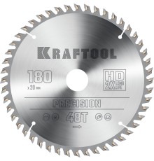 KRAFTOOL Precision, 180 х 20 мм, 48Т, пильный диск по дереву (36952-180-20)