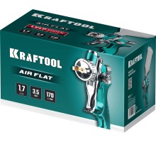 KRAFTOOL AirFlat, LVLP, 1.7 мм, пневматический краскопульт с верхним бачком (06524-1.7)