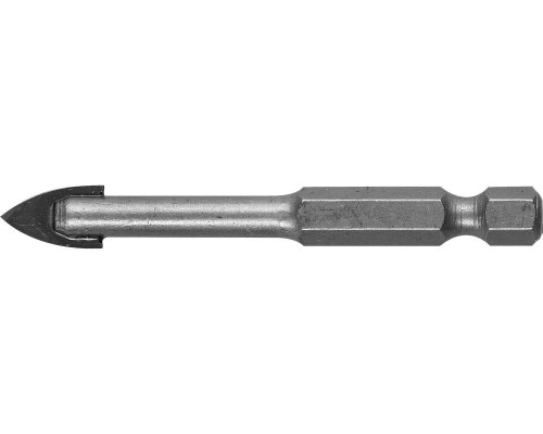 ЗУБР 10 мм 2х кромка, HEX 1/4, Сверло по стеклу и кафелю (29840-10)