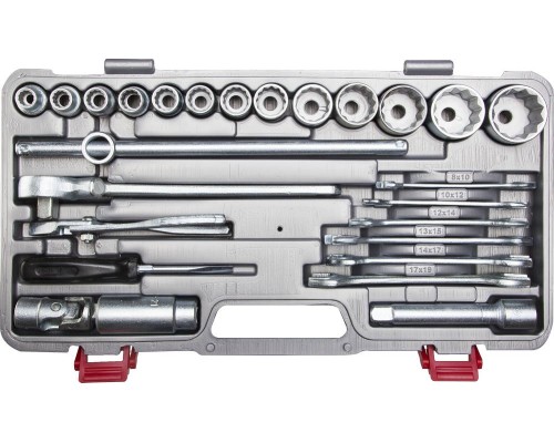 НИЗ ″АВТОМОБИЛИСТ″, 26 шт, 1/2″, набор слесарно-монтажного инструмента в пластиковом кейсе (27625-H26)