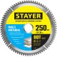 STAYER Multi Material, 250 х 32/30 мм, 80Т, супер чистый рез, пильный диск по алюминию и пластику (3685-250-32-80)