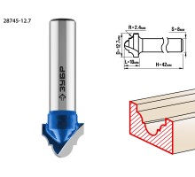 ЗУБР 12.7 x 10 мм, радиус 2.4 мм, фреза пазовая фасонная №6, Профессионал (28745-12.7)