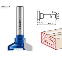 ЗУБР 25.4 x 12.7 мм, высота 12.7 мм, фреза пазовая Т-образная №2, Профессионал (28750-25.4)