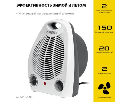 STEHER 2 кВт, тепловентилятор (SVE-2000)