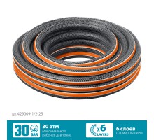 GRINDA ULTRA 6, 1/2″, 25 м, 30 атм, шестислойный, двойное армирование, поливочный шланг, PROLine (429009-1/2-25)