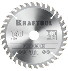 KRAFTOOL Precision, 140 х 20 мм, 36Т, пильный диск по дереву (36952-140-20)