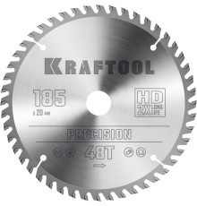 KRAFTOOL Precision, 185 x 20 мм, 48Т, пильный диск по дереву (36952-185-20)