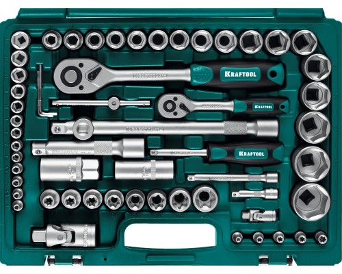 KRAFTOOL X-Drive 108, 108 предм., (1/2″+3/8″+1/4″), универсальный набор инструмента (27888-H108)