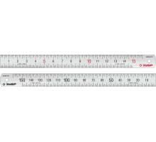 ЗУБР Про-15, длина 0.15 м, усиленная нержавеющая линейка, Профессионал (34280-015)