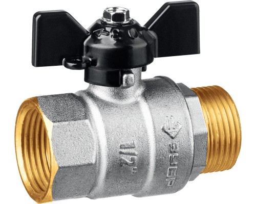 ЗУБР d 1/2″, ручка ″бабочка″, шаровой кран (51325-1/2) ЗУБР d 1/2″, ручка ″бабочка″, шаровой кран (51325-1/2)