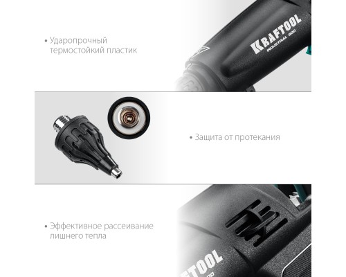 KRAFTOOL Industrial 300, d 11 - 12 мм, 45 г/мин, электрический термоклеевой пистолет (06842)