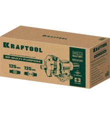 KRAFTOOL 3D Multi-Purpose, 125 мм, Чугунные слесарные тиски (32706-125)