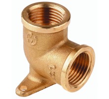 GENERAL FITTINGS гайка/гайка, 1/2″, латунь, уголок с креплением к стене (51076-G/G-1/2)