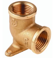 GENERAL FITTINGS гайка/гайка, 1/2″, латунь, уголок с креплением к стене (51076-G/G-1/2)