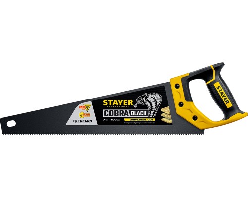 STAYER Cobra Black, 400 мм, универсальная ножовка, Professional (2-15081-40)