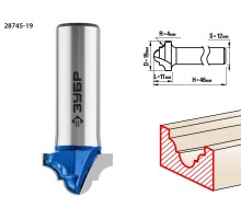 ЗУБР 19 x 11 мм, радиус 4 мм, фреза пазовая фасонная №6, Профессионал (28745-19)