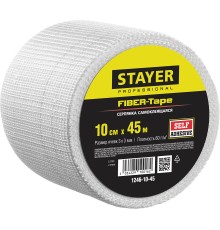 STAYER FIBER-Tape, 10 см х 45 м, 3 х 3 мм, самоклеящаяся серпянка, Professional (1246-10-45)