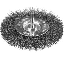 ЗУБР 100 мм, витая, стальная проволока 0.3 мм, щетка дисковая для УШМ, Профессионал (35198-100)