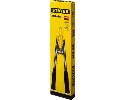 STAYER MX-48, 3.2 - 4.8 мм, 530 мм, двуручный заклепочник (3114)