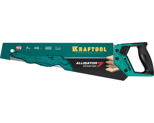 KRAFTOOL Alligator Universal 7, 450 мм, универсальная ножовка (15004-45)