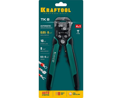 KRAFTOOL TK-8, 0.05 - 8 мм2, автоматический стриппер (22637)