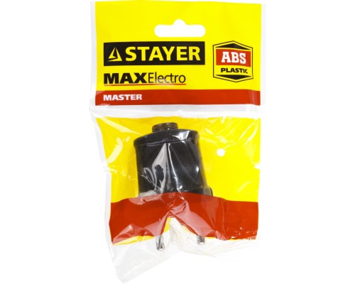 STAYER MAXElectro, черная 6 А/220 В, 1300 Вт, прямая вилка (55150-B) STAYER MAXElectro, черная 6 А/220 В, 1300 Вт, прямая вилка (55150-B)