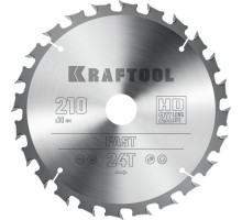 KRAFTOOL Fast, 210 х 30 мм, 24Т, пильный диск по дереву (36950-210-30)