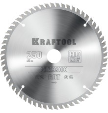 KRAFTOOL Precision, 250 х 32 мм, 60Т, пильный диск по дереву (36952-250-32)