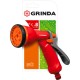 GRINDA P-8, 8 режимов, курок сзади, пластиковый, поливочный пистолет (8-427370)