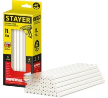 STAYER Universal, 11 х 200 мм, 40 шт, универсальные клеевые стержни, Professional (2-06821-T-S40)