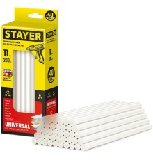 STAYER Universal, 11 х 200 мм, 40 шт, универсальные клеевые стержни, Professional (2-06821-T-S40)