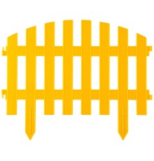 GRINDA Ар Деко, 28 х 300 см, желтый, 7 секций, декоративный забор (422203-Y)