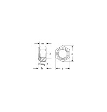 ЗУБР DIN 985, кл. пр. 6, M4, цинк, 5 кг, самостопорящаяся гайка с нейлоновым кольцом (303580-04)
