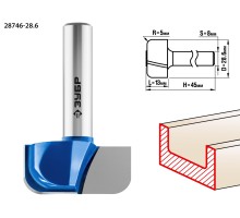 ЗУБР 28.6 x 13 мм, радиус 5 мм, фреза пазовая фасонная №7, Профессионал (28746-28.6)