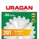 URAGAN Fast, 160 x 20/16 мм, 20Т, пильный диск по дереву (36800-160-20-20)