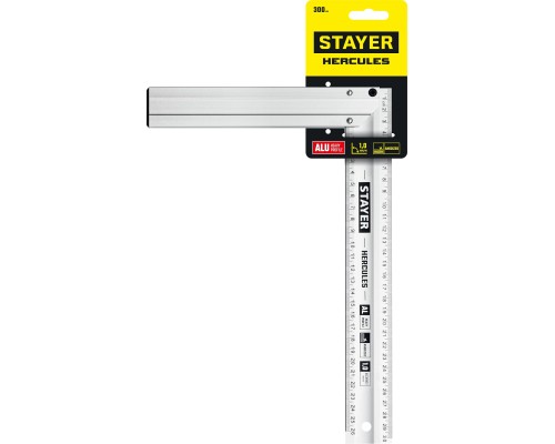 STAYER 300 мм, жесткий столярный угольник, Professional (3432-30)