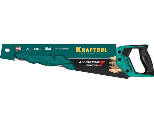 KRAFTOOL Alligator Universal 7, 500 мм, универсальная ножовка (15004-50)