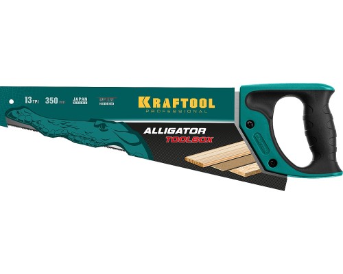 KRAFTOOL Alligator Toolbox 13, 350 мм, ножовка по дереву (15227-35)