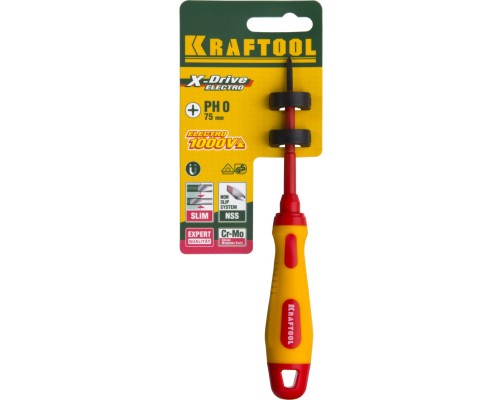 KRAFTOOL PH0 х 60 мм, высоковольтная отвертка (250084-0-060)