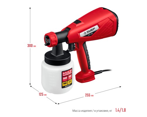ЗУБР 500 Вт, краскопульт электрический, воздушный(КПЭ-500)
