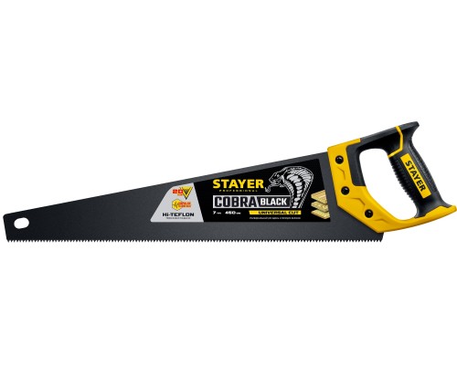 STAYER Cobra Black, 450 мм, универсальная ножовка, Professional (2-15081-45)