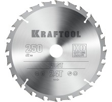 KRAFTOOL Fast, 250 х 32 мм, 24Т, пильный диск по дереву (36950-250-32)